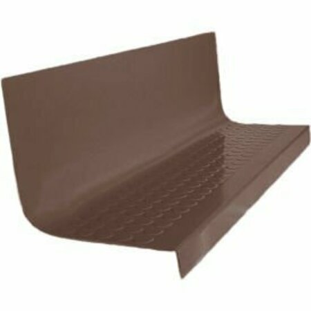 ROPPE Rubber Raised Circular Stair Tread Square Nose 20.44in x 42in Light Brown 42962P147